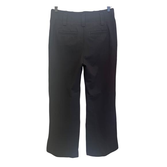 Anthropologie Maeve Naomi Ponte Wide-Leg Flare Pants Black Size 10 - Picture 3 of 5